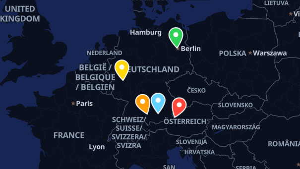 Map of company locations