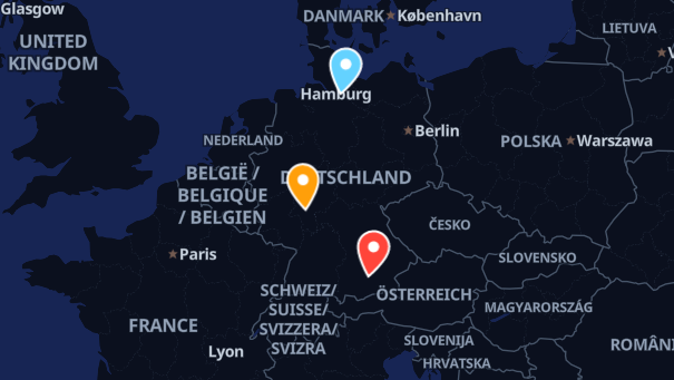 Map of company locations