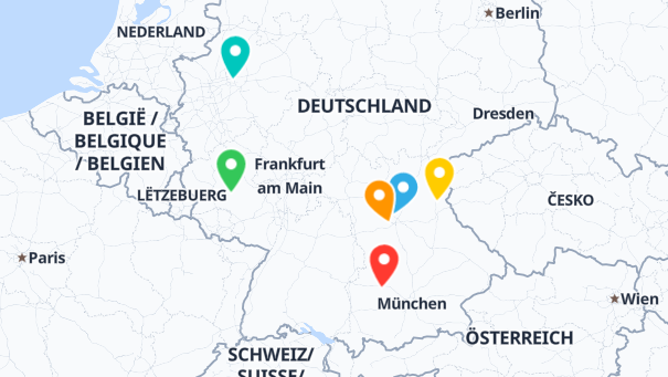 Map of company locations