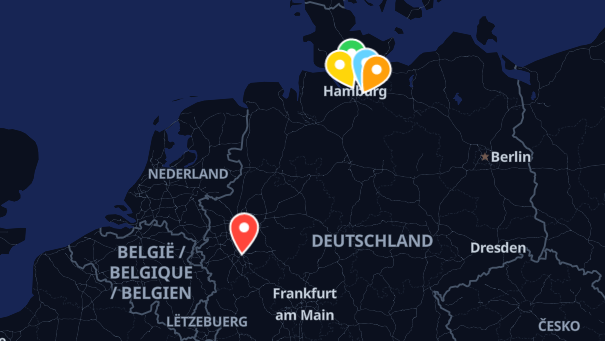 Map of company locations