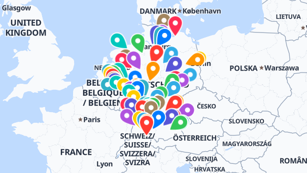 Map of company locations