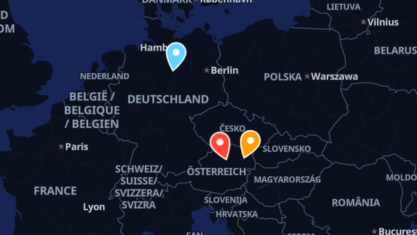 Map of company locations