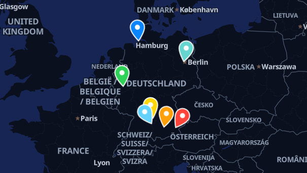 Map of company locations