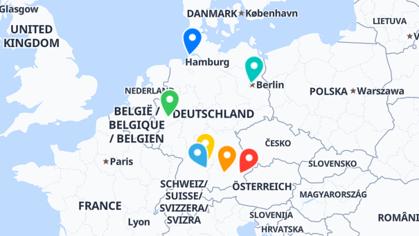 Map of company locations