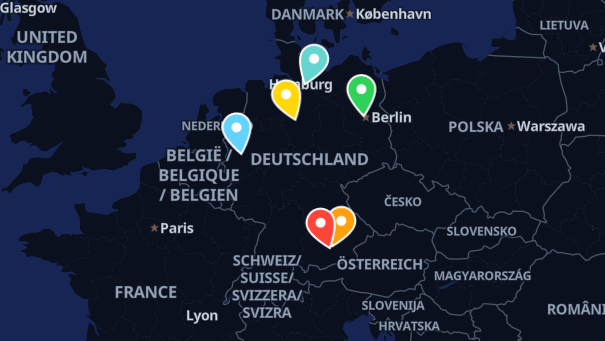 Map of company locations