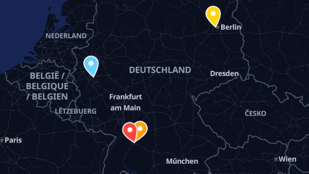 Map of company locations