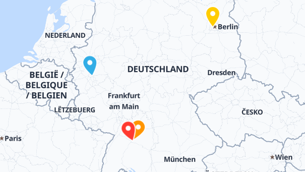 Map of company locations