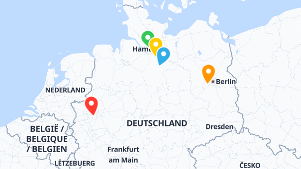 Map of company locations