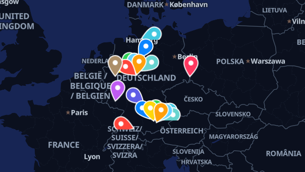 Map of company locations