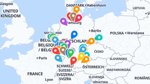 Map of company locations