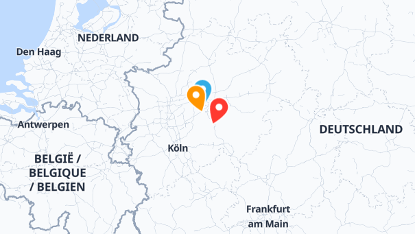 Map of company locations