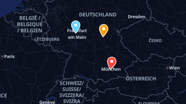 Map of company locations