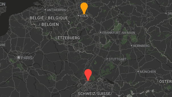 Map of company locations