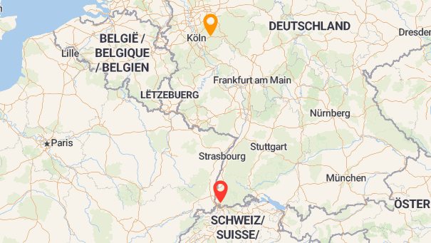 Map of company locations