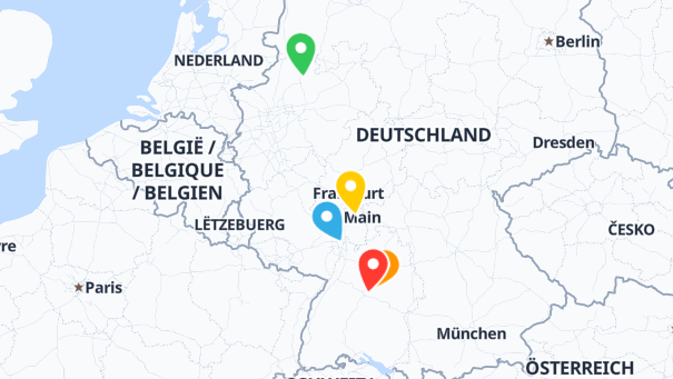 Map of company locations
