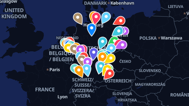 Map of company locations