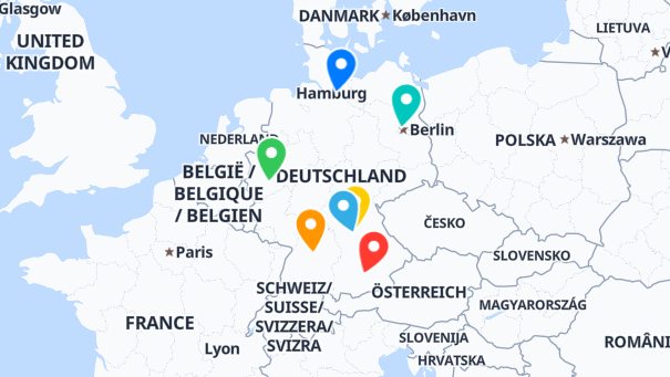 Map of company locations