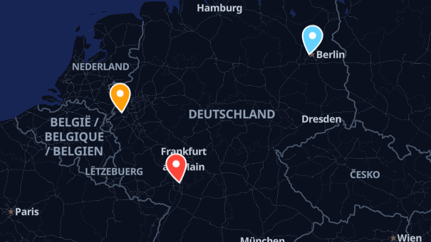 Map of company locations