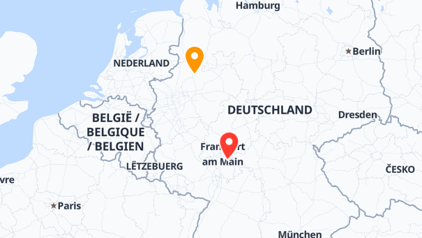 Map of company locations