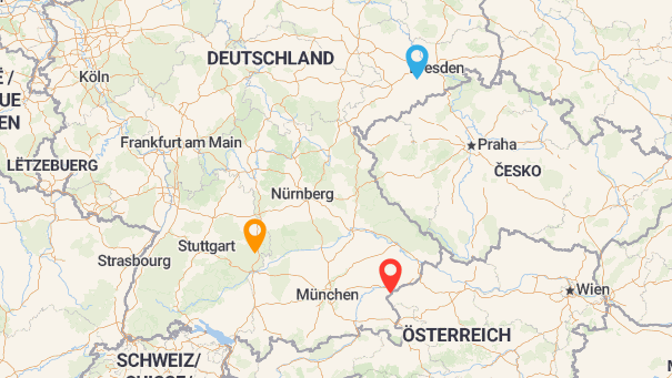 Map of company locations