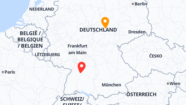 Map of company locations