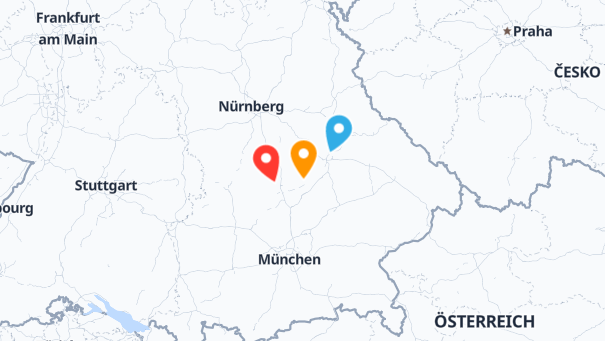 Map of company locations