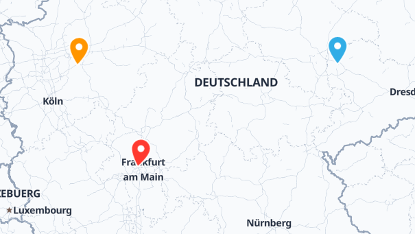 Map of company locations