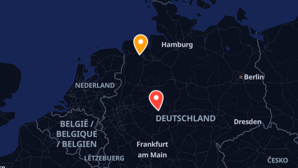 Map of company locations