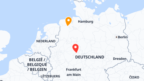 Map of company locations
