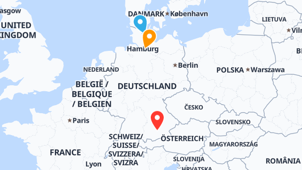 Map of company locations