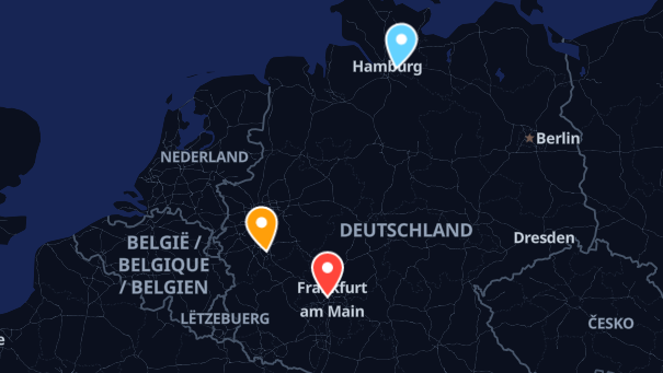 Map of company locations