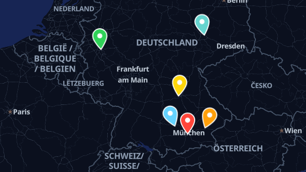 Map of company locations