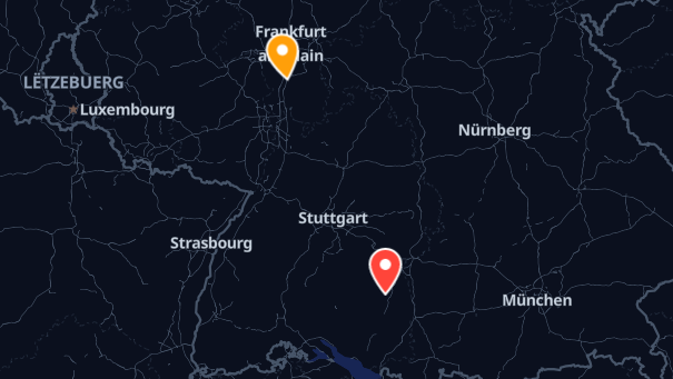 Map of company locations