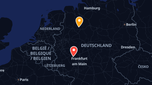 Map of company locations