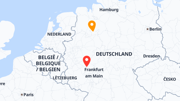 Map of company locations