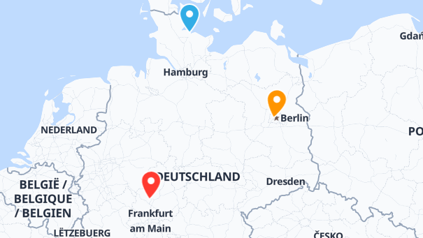 Map of company locations