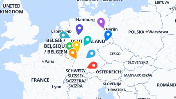 Map of company locations