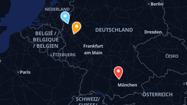 Map of company locations