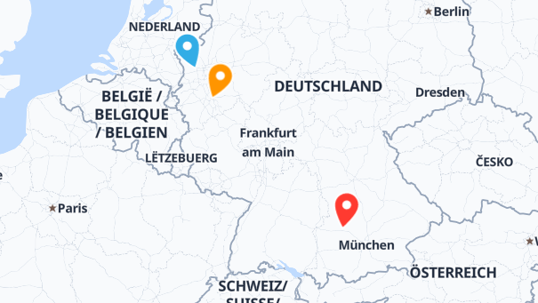 Map of company locations