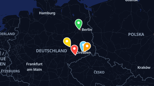 Map of company locations