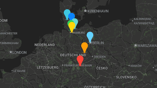 Map of company locations