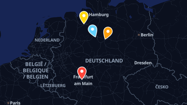 Map of company locations