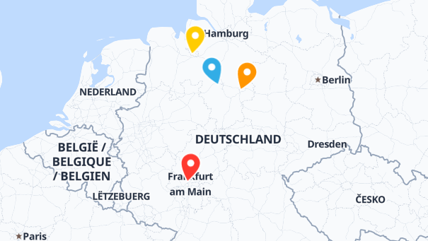 Map of company locations