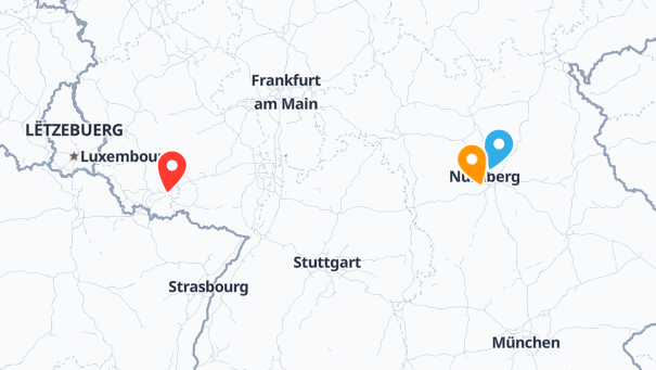 Map of company locations