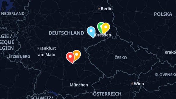 Map of company locations