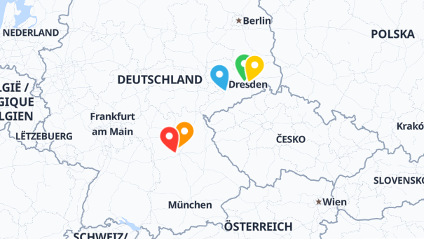 Map of company locations