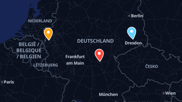 Map of company locations