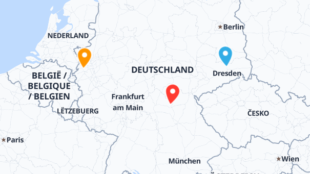Map of company locations