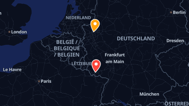 Map of company locations