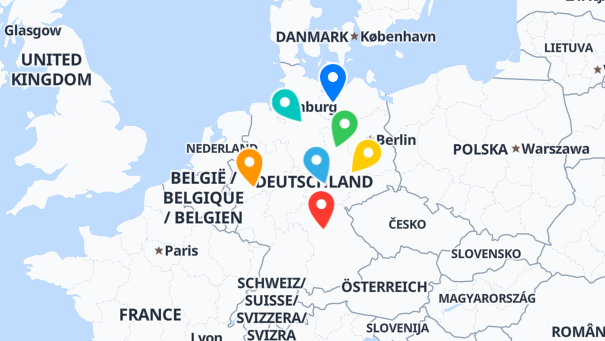 Map of company locations